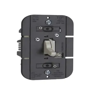 PASS AND SEYMOUR TDFB83-PLA Fluorescent Toggle Dimmer, 120V, Light Almond | CH4MQP