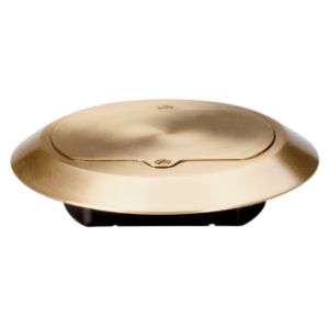 PASS AND SEYMOUR TM1542-TRCF Floor Box Cover, Tamper Resistant, Brass | CH4LHD