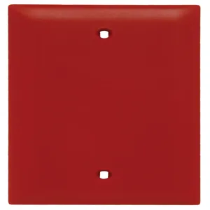 PASS AND SEYMOUR TP13-RED Blank Wall Plate, Box Mounted, 1 Gang, Red | CH4BGF