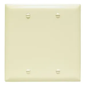 PASS AND SEYMOUR TP23-BK Blank Wall Plate, Box Mounted, 2 Gang, Black | CH4BGY