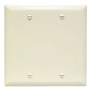 PASS AND SEYMOUR TP23-LA Blank Wall Plate, Box Mounted, 2 Gang, Light Almond | CH4BHH