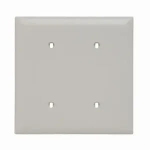 PASS AND SEYMOUR TP24-LA Blank Wall Plate, Strap Mounted, 2 Gang, Light Almond | CH4BJX