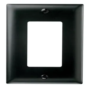 PASS AND SEYMOUR TP26-BK Wall Plate, 1 Gang, Thermoplastic, Black | CH4LQD