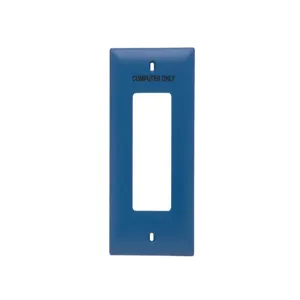 PASS AND SEYMOUR TP26-CBL Wall Plate, 1 Gang, Blue | CH4GKJ