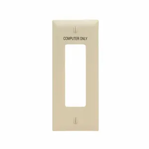 PASS AND SEYMOUR TP26-CI Wall Plate, 1 Gang, Ivory | CH4GKK