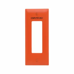 PASS AND SEYMOUR TP26-CO Wall Plate, 1 Gang, Orange | CH4GKL