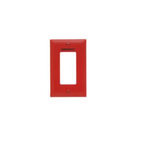 PASS AND SEYMOUR TP26-ERED Wall Plate, 1 Gang, Red | CH4GKR