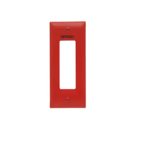 PASS AND SEYMOUR TP26-ERED Wall Plate, 1 Gang, Red | CH4GKR