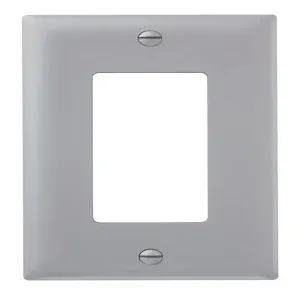 PASS AND SEYMOUR TP26-GRY Wall Plate, 1 Gang, Thermoplastic, Gray | CH4LQF