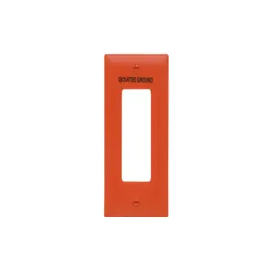 PASS AND SEYMOUR TP26-IG Wall Plate, Isolated Ground, 1 Gang, Orange | CH4GLD