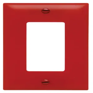 PASS AND SEYMOUR TP26-RED Wall Plate, 1 Gang, Thermoplastic, Red | CH4LQJ