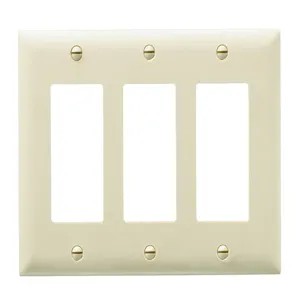 PASS AND SEYMOUR TP263-RED Decorator Opening Wall Plate, 3 Gang, Red | CH4CNG