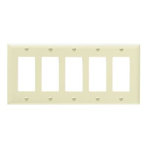 PASS AND SEYMOUR TP265 Decorator-Wandplatte mit Öffnung, 5-fach, braun | CH4CJG