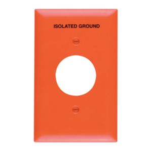 PASS AND SEYMOUR TP7-IG Einzelsteckdosen-Wandplatte, isolierte Erdung, 1 Gang, Orange | CH4GLF