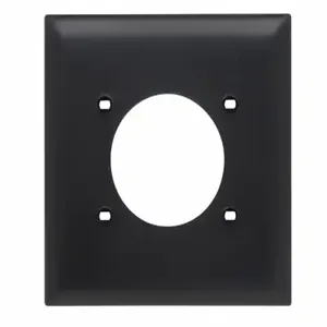 PASS AND SEYMOUR TP703-BK Wall Plate Receptacle Opening, 2 Gang, Black | CH4HRA