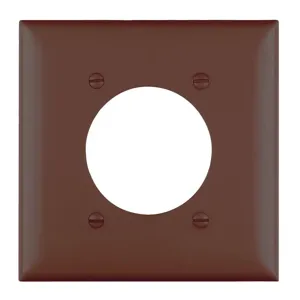 PASS AND SEYMOUR TP703 Wall Plate Receptacle Opening, 2 Gang, Brown | CH4HRD