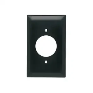 PASS AND SEYMOUR TP720BK Wall Plate Receptacle Opening, 1 Gang, Black | CH4HPX