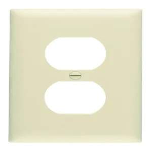 PASS AND SEYMOUR TP8-I Wall Plate, Duplex Receptacle Opening, 1 Gang, Ivory | CH4CVF