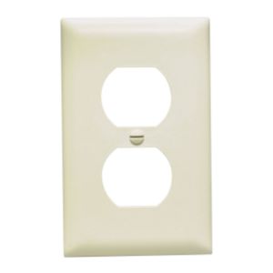 PASS AND SEYMOUR TP8-LA Wall Plate, Duplex Receptacle Opening, 1 Gang, Light Almond | CH4CVL