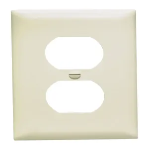 PASS AND SEYMOUR TP8-LA Wall Plate, Duplex Receptacle Opening, 1 Gang, Light Almond | CH4CVL