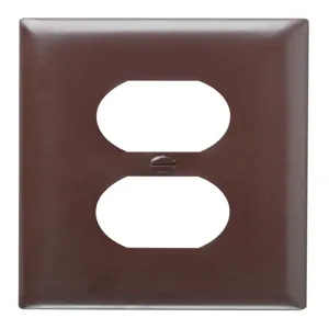 PASS AND SEYMOUR TP8 Wall Plate, Duplex Receptacle Opening, 1 Gang, Brown | CH4CUV