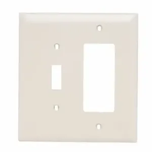 PASS AND SEYMOUR TPJ126-LA Combination Opening Wall Plate, 1 Toggle Switch And 1 Decorator, 2 Gang | CH4BUB