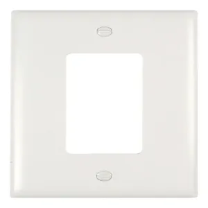 PASS AND SEYMOUR TPJ26-W Decorator Opening Wall Plate, 1 Gang, White | CH4CLQ