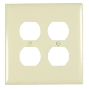 PASS AND SEYMOUR TPJ82 Wall Plate, Duplex Receptacle Opening, 2 Gang, Brown | CH4CWU