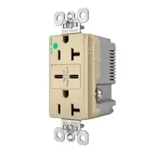 PASS AND SEYMOUR TR20HUSBCC6I USB Charger Receptacle, Tamper Resistant, Fast Charging, 20A, 125V, Ivory | CH3ZJM