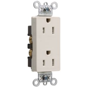PASS AND SEYMOUR TR26242-LA Duplex Receptacle, 15A, 125V, Tamper Resistant, Light Almond | CH4MNQ