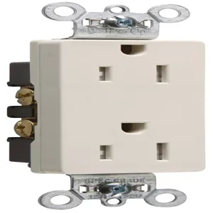 PASS AND SEYMOUR TR26242-LA Duplex Receptacle, 15A, 125V, Tamper Resistant, Light Almond | CH4MNQ