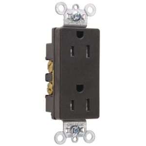 PASS AND SEYMOUR TR26252-BK Duplex Receptacle, 15A, 125V, Tamper Resistant, Black | CH4MNU