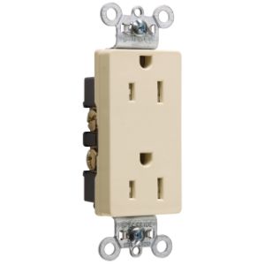 PASS AND SEYMOUR TR26252-I Duplex Receptacle, 15A, 125V, Tamper Resistant, Ivory | CH4MNW