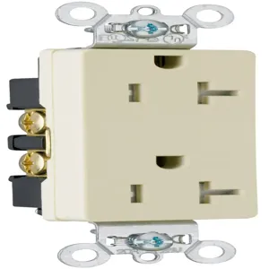 PASS AND SEYMOUR TR26342-I Duplex Receptacle, 20A, 125V, Tamper Resistant, Ivory | CH4MPC