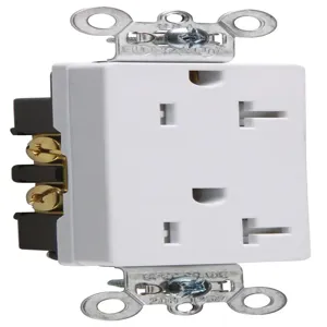 PASS AND SEYMOUR TR26342-W Duplex Receptacle, 20A, 125V, Tamper Resistant, White | CH4MPE