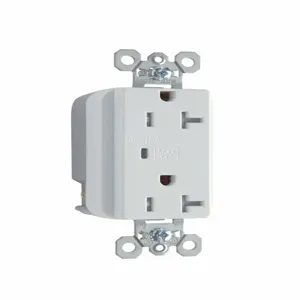 PASS AND SEYMOUR TR5352-WSP Duplex Receptacle, Tamper Resistant, Surge Protective, White | CH4LPQ