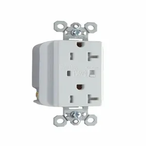 PASS AND SEYMOUR TR5362-WSP Extra Heavy Duty Duplex Receptacle, Tamper Resistant, Surge Protective White | CH4LGX