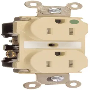 PASS AND SEYMOUR TR63-HI Duplex Receptacle, Hospital Grade, Tamper Resistant, 20A, 125V, Ivory | CH4LKY