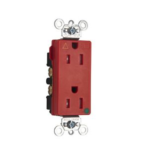 PASS AND SEYMOUR TRIG26262-HGRED Isolated Ground Receptacle, Tamper Resistant, 15A, 125V, Red | CH4LLN