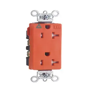 PASS AND SEYMOUR TRIG26362 Isolated Ground Receptacle, Ground Decorator, 20A, 125V, Orange | CH4LMJ