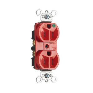 PASS AND SEYMOUR TRIG8200-RED Isolated Ground Receptacle, Tamper Resistant, 15A, 125V, Red | CH4LNF