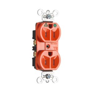 PASS AND SEYMOUR TRIG8200 Isolated Ground Receptacle, Tamper Resistant, 15A, 125V, Orange | CH4LNE