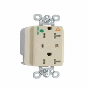 PASS AND SEYMOUR TRIG8300-ISP Isolated Ground Receptacle, Tamper-Resistant, Surge Protective, Duplex, Ivory | CH4LNT