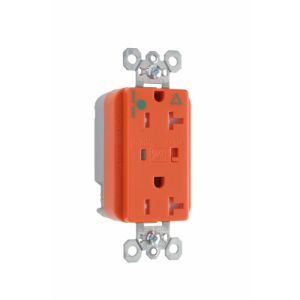 PASS AND SEYMOUR TRIG8300-OSP Isolated Ground Receptacle, Tamper-Resistant, Surge Protective, Duplex, Orange | CH4LNV