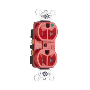 PASS AND SEYMOUR TRIG8300-RED Isolierte Erdungssteckdose, manipulationssicher, 20 A, 125 V, Rot | CH4LNN