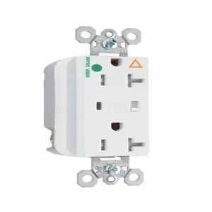 PASS AND SEYMOUR TRIG8300-WSP Isolated Ground Receptacle, Tamper-Resistant, Surge Protective, Duplex, White | CH4LNZ