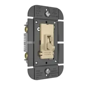 PASS AND SEYMOUR TSD1103PI Toggle Slide Dimmer, 1100W | CH4MFK