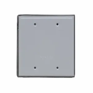 PASS AND SEYMOUR WPB2 Blank Cover, Brushed Aluminium, Two Gang | CH4MTX