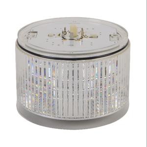 PATLITE B72100151-7F1 LED-Lichtelement, 100 mm Durchmesser, klar/weiß, Dauer- oder Blinklichtfunktion, 24 VDC | CV7JAQ