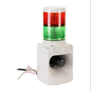 PATLITE LKEH-202FEPUL-RG LED-Signalturm, 2 Etagen, 100 mm Durchmesser, rot/grün, Dauer- oder Blinklichtfunktion | CV7QYC